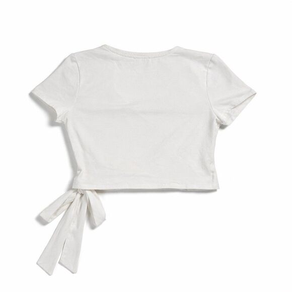 Cottagecore Wrap Crop Top Boho Balletcore Soft Girl Tie Waist Cotton Top Sozy - Picture 4 of 6